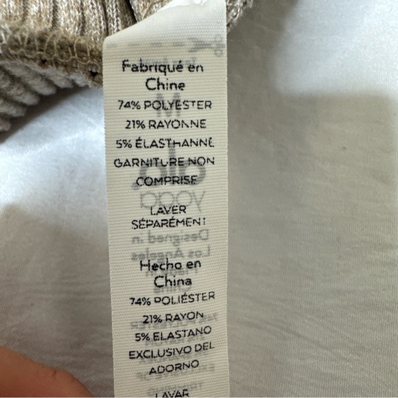 Alo Yoga Muse Shorts Ribbed Knit Light Tan Workout Athletic Lounge Gym Medium - Picture 5 of 6